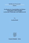 Das Postulat der Unparteilichkeit des Richters - Befangenheit und Parteilichkeit - im deutschen Verfassungs- und Verfahrensrecht.