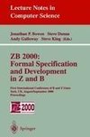 ZB 2000: Formal Specification and Development in Z and B