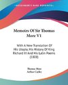 Memoirs Of Sir Thomas More V1