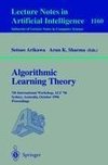 Algorithmic Learning Theory