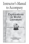 Explorations in World Literature Instructor's Manual