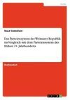 Das Parteiensystem der Weimarer Republik im Vergleich mit dem Parteiensystem des frühen 21. Jahrhunderts