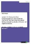 Analyse des therapeutischen Gruppenangebotes einer Klinik für Psychiatrie und Psychotherapeutische Medizin anhand von Struktur-, Prozess- und Ergebniskriterien