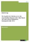 Die Qualität des Schulsports in der französischen Region Loiret - Eine Studie im Vergleich zur sächsischen Schulsportstudie 2004