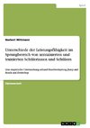 Unterschiede der Leistungsfähigkeit im Sprungbereich von untrainierten und trainierten Schülerinnen und Schülern