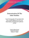 Determination Of The Solar Parallax