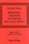 Personenregister zur Fackel von Karl Kraus