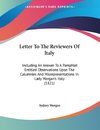 Letter To The Reviewers Of Italy