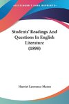 Students' Readings And Questions In English Literature (1898)