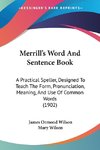 Merrill's Word And Sentence Book