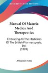 Manual Of Materia Medica And Therapeutics