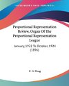 Proportional Representation Review, Organ Of The Proportional Representation League