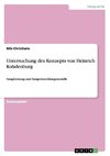 Untersuchung des Konzepts von Heinrich Rohdenburg