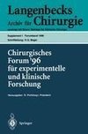 Chirurgisches Forum '96 fur experimentelle und klinische Forschung