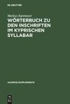 Wörterbuch zu den Inschriften im kyprischen Syllabar