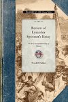 Review of Lysander Spooner's Essay