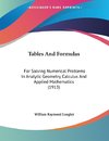 Tables And Formulas