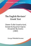 The English Revisers' Greek Text