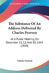 The Substance Of An Address Delivered By Charles Pearson