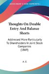 Thoughts On Double Entry And Balance Sheets