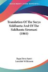 Translation Of The Surya Siddhanta And Of The Siddhanta Siromani (1861)