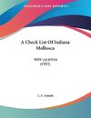 A Check List Of Indiana Mollusca