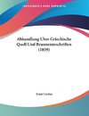 Abhandlung Uber Griechische Quell Und Brunneninschriften (1859)