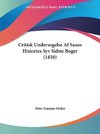 Critisk Undersogelse Af Saxos Histories Syv Sidste Boger (1830)