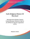 Early Religious History Of Maryland