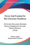 Form And Content In The Christian Tradition