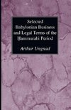 Selected Babylonian Business and Legal Terms of the Hammurabi Period