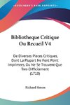 Bibliotheque Critique Ou Recueil V4