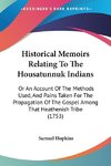 Historical Memoirs Relating To The Housatunnuk Indians