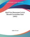 Quid Vere Romanum Lyricis Horatii Carminibus Insit (1892)