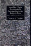 Jacob Ben Chajim Ibn Adonijah's Introduction to the Rabbinic Bible