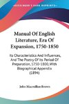 Manual Of English Literature, Era Of Expansion, 1750-1850