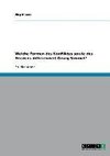 Welche Formen des Konfliktes sowie des Friedens differenziert Georg Simmel?