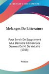 Melanges De Litterature