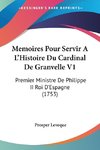Memoires Pour Servir A L'Histoire Du Cardinal De Granvelle V1