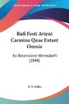 Rufi Festi Avieni Carmina Quae Extant Omnia