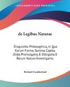 de Legibus Naturae