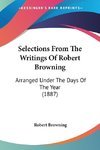 Selections From The Writings Of Robert Browning