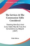 The Services At The Communion Table Considered