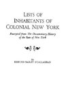 Lists of Inhabitants of Colonial New York