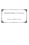 Historic Families of Kentucky