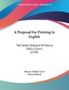 A Proposal For Printing In English