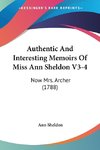 Authentic And Interesting Memoirs Of Miss Ann Sheldon V3-4