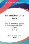 Des Erreurs Et De La Verite