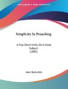 Simplicity In Preaching