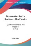 Dissertation Sur La Resistance Des Fluides